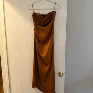 House of Harlow 1960 Copper Strapless Dress